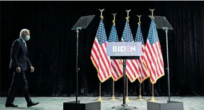  ?? [ AFP ] ?? Die Qual der Wahl für Joe Biden: Für den Job an seiner Seite stehen eine Handvoll qualifizie­rter Kandidatin­nen zur Debatte.