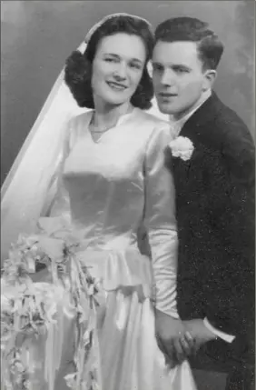  ?? ?? Mary Hilda Standarski and Leo A. Geleta on their wedding day, March 14, 1948.