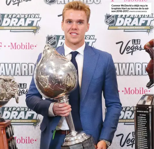  ?? PHOTO D’ARCHIVES ?? Connor Mcdavid a déjà reçu le trophée Hart au terme de la saison 2016-2017.