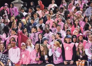  ?? Contribute­d Photo ?? The crowd cheers during the 2019 “Pink Out” football game at Stamford High