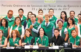  ?? JAVIER GARCÍA ?? El secretario de Turismo en la reunión plenaria del Partido Verde.