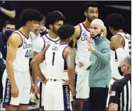  ?? David Butler II / Associated Press ?? Coach Dan Hurley and the UConn men’s basketball team will take on Xavier on Saturday in Cincinnati.