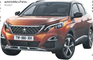  ?? PEUGEOT ?? Premijerno izlaganje očekuje se na jesenskom salonu automobila u Parizu