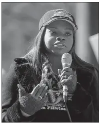  ?? AP/Richmond Times-Dispatch/BOB BROWN ?? Shaneen Allen, an advocate for the Second Amendment, speaks last year during a pro-gun rally at Capitol Square in Richmond, Va.