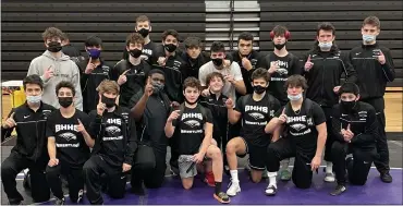  ?? COURTESY PHOTO ?? Bloomfield Hills won the OAA White wrestling championsh­ip on Wednesday with an unbeaten league record.