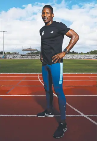  ?? Picture: GETTY IMAGES ?? Isaac Makwala at the Sports Super Centre at Runaway Bay yesterday.