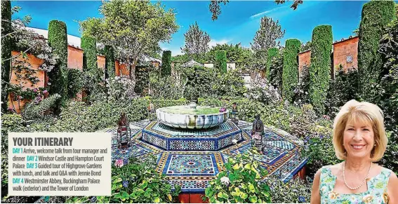  ?? ?? WALL-TO-WALL COLOUR: See the exquisite Carpet Garden, above, at Prince Charles’s Highgrove House