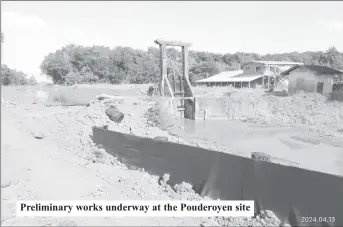  ?? ?? Preliminar­y works underway at the Pouderoyen site