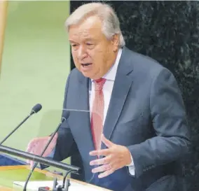  ?? (DON EMMERT) ?? UN Secretary-general Antonio Guterres