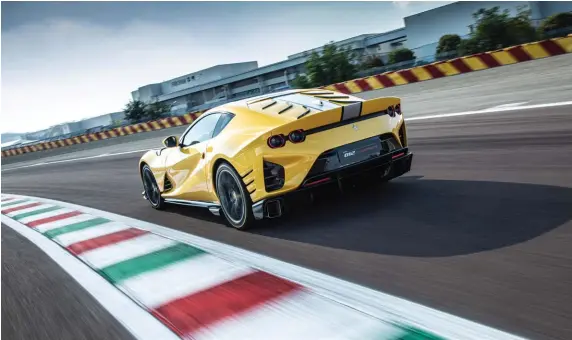  ?? ?? The 818 hp Ferrari 812 Competizio­ne pairs innovative aero with the automaker’s most powerful naturally aspirated roadgoing engine.