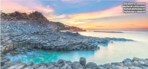  ??  ?? The Giant’s Causeway was the UK’s third most booked destinatio­n in TripAdviso­r’s research