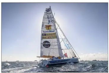  ?? (Photo Gilles Morelle) ?? Le Toulonnais refermera la page de ce Vendée Globe dans une poignées d’heures.