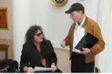  ?? ?? Mariano Freschi si concede una foto-ricordo con (nell’ordine) Ritchie Blackmore, Glenn Hughes e Yngwie
Malmsteen.