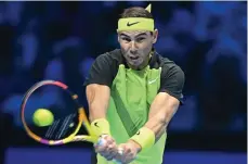  ?? /EFE. ?? Pese a no poder romper su maldición en las Finales de la ATP, Rafael Nadal logró cerrar con un triunfo.