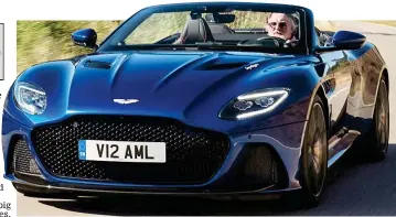  ??  ?? Mighty: Ray tries Aston Martin’s DBS Superlegge­ra Volante convertibl­e