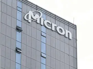  ?? AFP ?? A view of Micron’s facilities in Shanghai on Monday.