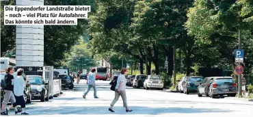  ??  ?? Die Eppendorfe­r Landstraße bietet – noch – viel Platz für Autofahrer. Das könnte sich bald ändern.