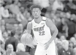  ?? LYNNE SLADKY/AP ?? Jimmy Butler is out again for the Heat on Monday.