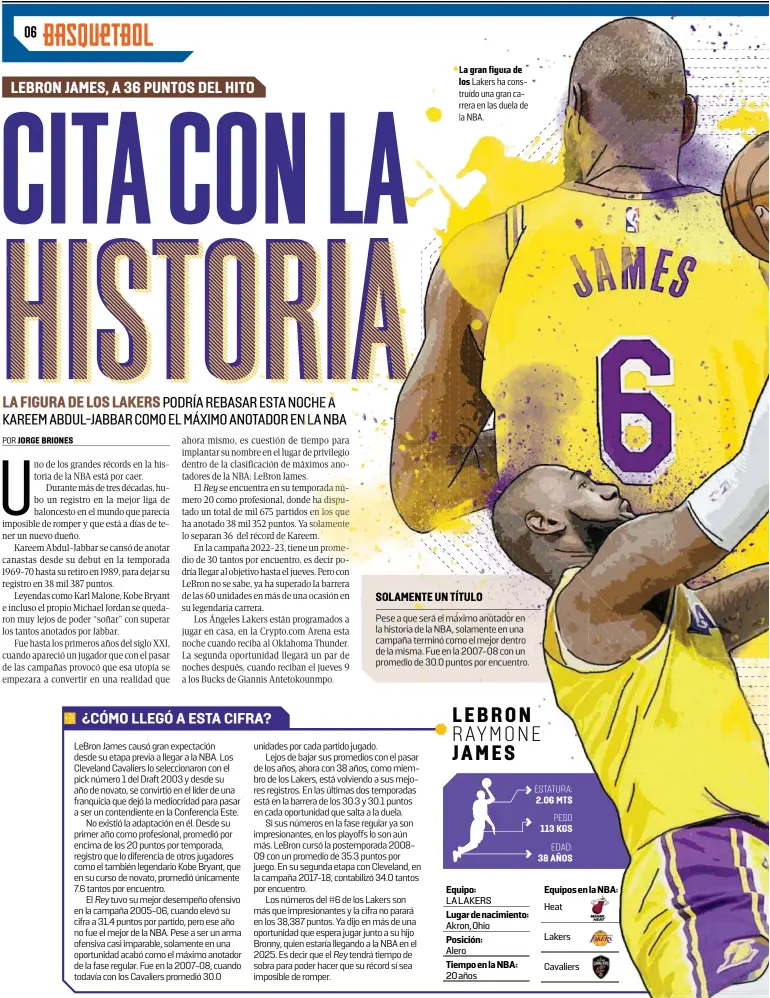  ?? ?? La gran figura de los Lakers ha construído una gran carrera en las duela de la NBA. 2.06 MTS 113 KGS 38 AÑOS