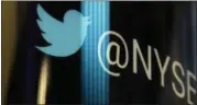  ?? RICHARD DREW — THE ASSOCIATED PRESS FILE ?? Twitter’s frequent presence in the news, as the preferred megaphone for President Donald Trump, has not translated into profit or meaningful user growth for the company.