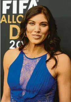  ?? Foto: Witters ?? Hope Solo ist auch außerhalb des Platzes ein Star. Zuletzt arbeitete sie als FernsehExp­ertin.