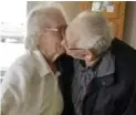  ?? DIANNE GOODINE PHILLIPS/FACEBOOK ?? New Brunswick couple Herbert and Audrey Goodine kiss before Herbert was driven to his new home.