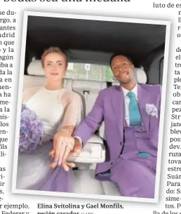  ?? // ABC ?? Elina Svitolina y Gael Monfils, recién casados