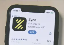  ?? MANDEL NGAN / AFP ?? The website for the Zynn app claimed it was based in California when it was actually the property of a Chinese tech giant.