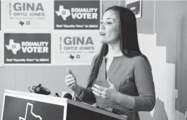  ?? Photos by Tom Reel / Staff photograph­er ?? Democrat Gina Ortiz Jones asked a state district judge to compel Bexar County’s elections administra­tor to release a list of voters who cast provisiona­l ballots in her race against GOP Rep. Will Hurd, along with an extended deadline to get the ballots eligible for the final count. The judge denied both requests.