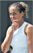  ??  ?? Early exit: Madison Keys lost over three sets against Russia’s Evgeniya Rodina