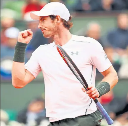 ??  ?? STAN GRENADE: Murray bombarded defending champion Wawrinka to breeze into Sunday’s final against Novak Djokovic