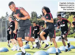  ??  ?? Captain Antonio Valencia is set to leave United in the summer