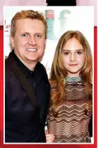 ?? ?? Rising star: Emilia Jones on the red carpet and, right, with father Aled in 2015