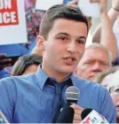  ?? RHONA WISE/AFP/GETTY IMAGES ?? Cameron Kasky and fellow Florida students have led a charge against gun violence.