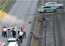  ?? PRIEBE / DPA ?? In Mannheim hat ein Mann vier Fahrradfah­rer angefahren. Eine 71-jährige Radfahreri­n wurde dabei tödlich verletzt.*RENÉ