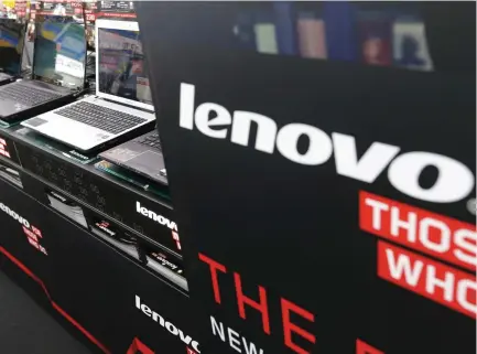  ??  ?? Despite an 11 percent drop in revenue, Lenovo’s CEO expects the group to turn profitable in two years. (Reuters)