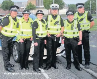  ??  ?? Vital support Special constables