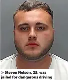  ?? ?? Steven Nelson, 25, was jailed for dangerous driving