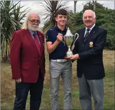  ??  ?? Dylan Keating from Co. Louth, who won The Connacht Boys Under 16 Golf Championsh­ip in June 2018 in Castle Dargan, went on to win the double by also winning The Ulster Boys Under 16 Golf Championsh­ip in July 2018. Dylan has relatives in Sligo.