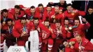  ?? ?? The "Olympic Athletes from Russia" won the gold medal at the 2018 Winter Olympics in Pyeongchan­g