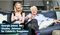  ??  ?? Georgia joined Stanley Johnson for Celebrity Gogglebox