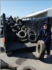  ??  ?? Chuck’s Auto Salvage in Douglassvi­lle invites the community to bring automotive tires (limit 4) to its 12th Annual Earth Day Recycling Celebratio­n. The salvage company offers no charge for proper disposal.