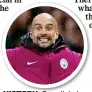  ??  ?? Guardiola is backing Aguero’s bid