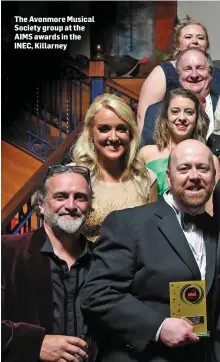  ??  ?? The Avonmore Musical Society group at the AIMS awards in the INEC, Killarney