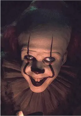  ?? WARNER BROS. ?? Pennywise the clown (Bill Skarsgard) returns to haunt Derry again in “It: Chapter Two” after the first installmen­t broke records.