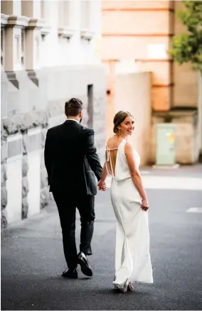  ?? ?? Ceremony: A Spot for Joe | Reception: Alma
Photograph­y: Nic Stephens Photograph­y | Entertainm­ent: The White Tree Celebrant: Alana with Love | Honeymoon destinatio­n: Lorne