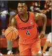  ?? Icon Sportswire via Getty Images ?? Virginia Tech guard Nahiem Alleyne will join UConn next season.