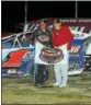  ?? RICK KEPNER - DFM FILE ?? Grandview owner Bruce Rogers, right, pictured with Craig Von Dohren at the season-ending race in 2016, died last week. He was 82.