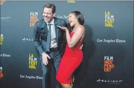  ?? Gabriel Olsen FilmMagic ?? IKE BARINHOLTZ and Tiffany Haddish star in “The Oath,” which premiered at this year’s L.A. Film Festival, attracting many castmates and comedy stars.