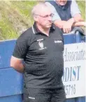  ??  ?? Joey Dunn on the touchline in his final game as Linnets manager last season.